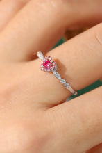 Load image into Gallery viewer, LUOWEND 18K White Gold Real Natural Pink Diamond Ring for Women