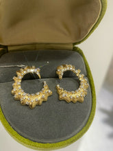 Load image into Gallery viewer, LUOWEND 18K Yellow Gold Natural Diamond Stud Earrings for Women