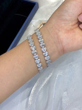 Load image into Gallery viewer, LUOWEND 18K White Gold Real Natural Diamond Bracelet for Women