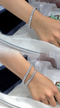 Load image into Gallery viewer, LUOWEND 18K White Gold Real Natural Diamond Bracelet for Women