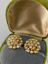 Load image into Gallery viewer, LUOWEND 18K Yellow Gold Natural Diamond Stud Earrings for Women
