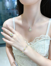 Load image into Gallery viewer, LUOWEND 18K White Gold Natural Diamond Bracelet for Women