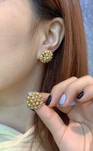 Load image into Gallery viewer, LUOWEND 18K Yellow Gold Natural Diamond Stud Earrings for Women