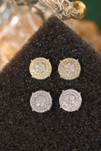 Load image into Gallery viewer, LUOWEND 18K White or Yellow Gold Real Natural Diamond Stud Earrings for Women