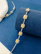 Load image into Gallery viewer, LUOWEND 18K White Gold Natural Diamond Bracelet for Women