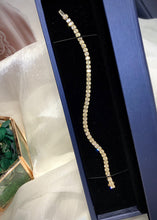 Load image into Gallery viewer, LUOWEND 18K Yellow Gold Real Natural Diamond Bracelet for Women