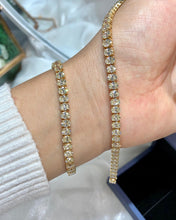 Load image into Gallery viewer, LUOWEND 18K Yellow Gold Real Natural Diamond Bracelet for Women