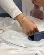 Load image into Gallery viewer, LUOWEND 18K Yellow Gold Real Natural Diamond Bracelet for Women