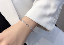 Load image into Gallery viewer, LUOWEND 18K White Gold Real Natural Diamond Bracelet for Women