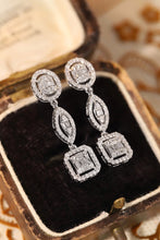 Load image into Gallery viewer, LUOWEND 18K White Gold Real Natural Diamond Drop Earrings for Women