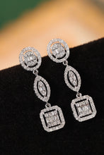 Load image into Gallery viewer, LUOWEND 18K White Gold Real Natural Diamond Drop Earrings for Women