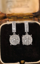 Load image into Gallery viewer, LUOWEND 18K White Gold Real Natural Diamond Stud Earrings for Women