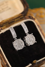 Load image into Gallery viewer, LUOWEND 18K White Gold Real Natural Diamond Stud Earrings for Women