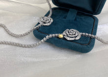 Load image into Gallery viewer, LUOWEND 18K White Gold Real Natural Diamond Bracelet for Women