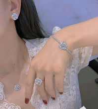 Load image into Gallery viewer, LUOWEND 18K White Gold Real Natural Diamond Bracelet for Women