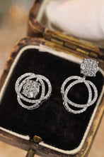 Load image into Gallery viewer, LUOWEND 18K White Gold Real Natural Diamond Stud Earrings for Women