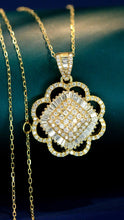 Load image into Gallery viewer, LUOWEND 18K White/Yellow Gold Fine Jewelry Real Natural Diamond Pendant for Women
