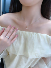 Load image into Gallery viewer, LUOWEND 18K Yellow Gold Natural Diamond Pendant Necklace for Women