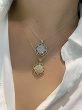 Load image into Gallery viewer, LUOWEND 18K White/Yellow Gold Fine Jewelry Real Natural Diamond Pendant for Women