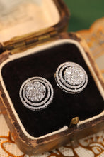 Load image into Gallery viewer, LUOWEND 18K White Gold Real Natural Diamond Stud Earrings for Women