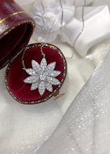 Load image into Gallery viewer, LUOWEND 18K White Gold Real Natural Diamond Pendant Necklace for Women