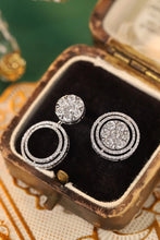 Load image into Gallery viewer, LUOWEND 18K White Gold Real Natural Diamond Stud Earrings for Women