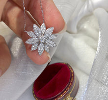 Load image into Gallery viewer, LUOWEND 18K White Gold Real Natural Diamond Pendant Necklace for Women
