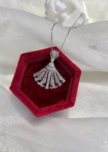 Load image into Gallery viewer, LUOWEND 18K White Gold Real Natural Diamond Pendant Necklace for Women