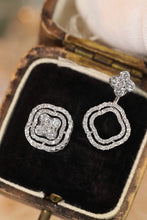 Load image into Gallery viewer, LUOWEND 18K White Gold Real Natural Diamond Stud Earrings for Women