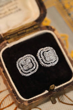 Load image into Gallery viewer, LUOWEND 18K White Gold Real Natural Diamond Stud Earrings for Women