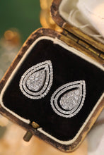 Load image into Gallery viewer, LUOWEND 18K White Gold Real Natural Diamond Stud Earrings for Women