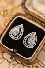 Load image into Gallery viewer, LUOWEND 18K White Gold Real Natural Diamond Stud Earrings for Women