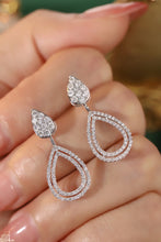 Load image into Gallery viewer, LUOWEND 18K White Gold Real Natural Diamond Stud Earrings for Women
