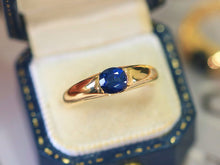 Load image into Gallery viewer, LUOWEND 18K Yellow Gold Natural Sapphire Ring for Women