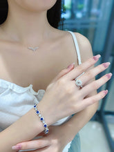 Load image into Gallery viewer, LUOWEND 18K White Gold Natural Diamond Ring for Women