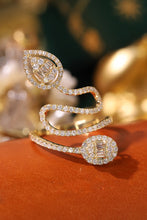 Load image into Gallery viewer, LUOWEND 18K Yellow Gold Real Diamond Ring for Women