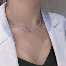 Load image into Gallery viewer, LUOWEND 18K White Gold Real Natural Diamond Necklace for Women