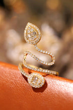 Load image into Gallery viewer, LUOWEND 18K Yellow Gold Real Diamond Ring for Women