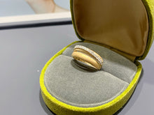 Load image into Gallery viewer, LUOWEND 18K Yellow Gold Natural Diamond Ring for Women