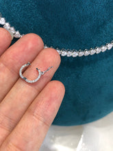 Load image into Gallery viewer, LUOWEND 18K White Gold Real Natural Diamond Necklace for Women