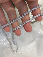 Load image into Gallery viewer, LUOWEND 18K White Gold Real Natural Diamond Necklace for Women