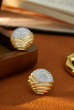 Load image into Gallery viewer, LUOWEND 18K Yellow Gold Real Natural Diamond Stud Earrings for Women