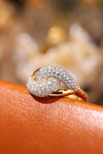 Load image into Gallery viewer, LUOWEND 18K Yellow Gold Real Natural Diamond Ring for Women