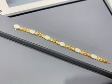 Load image into Gallery viewer, LUOWEND 18K Yellow Gold Natural Diamond Bracelet for Women
