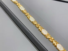 Load image into Gallery viewer, LUOWEND 18K Yellow Gold Natural Diamond Bracelet for Women