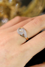 Load image into Gallery viewer, LUOWEND 18K Yellow Gold Real Natural Diamond Ring for Women