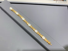 Load image into Gallery viewer, LUOWEND 18K Yellow Gold Natural Diamond Bracelet for Women