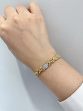 Load image into Gallery viewer, LUOWEND 18K Yellow Gold Natural Diamond Bracelet for Women