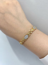 Load image into Gallery viewer, LUOWEND 18K Yellow Gold Natural Diamond Bracelet for Women