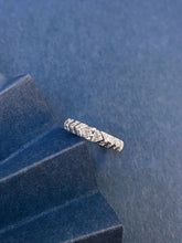 Load image into Gallery viewer, LUOWEND 18K White Gold Natural Diamond Ring for Women